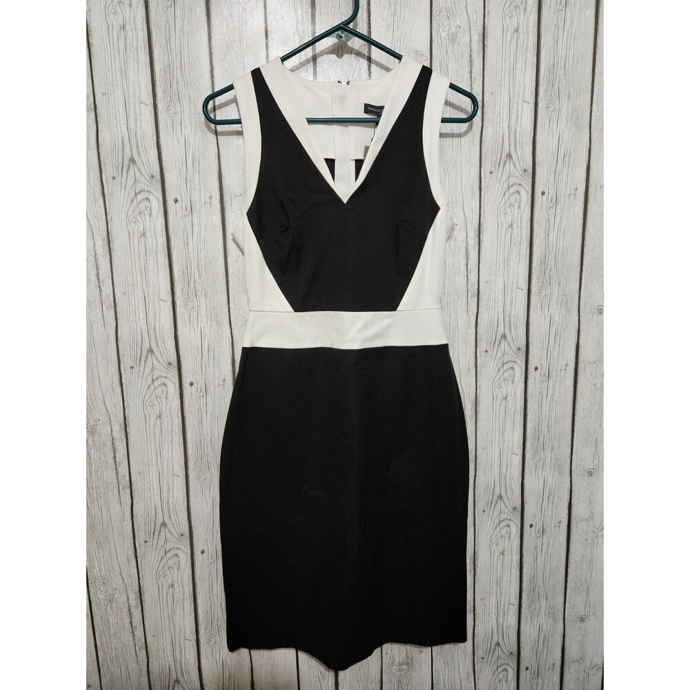 New Banana Republic Sloan Dress 6 $150 MSRP Colorblock Sheath V-Neck Bodycon
